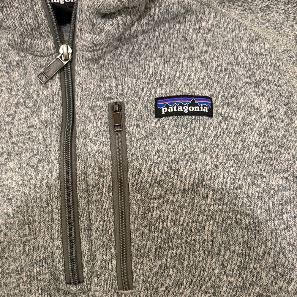 Patagonia Heathered Gray Fleece Pullover - Picture 3 of 4